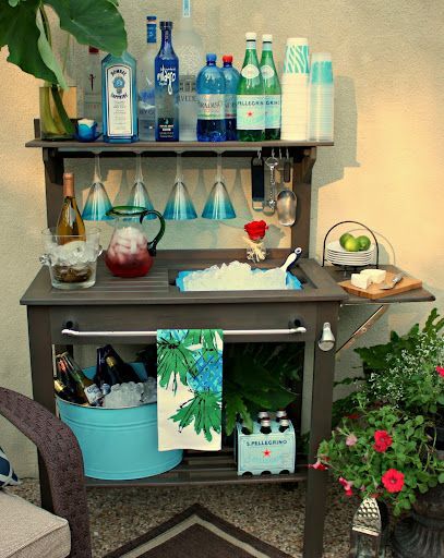 Potting bench from cost plus world market….I saw this at World Mart & told