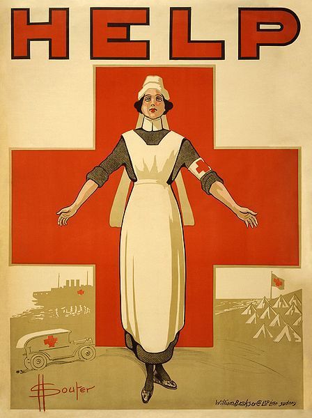 Red Cross recruitment posters for Nurses in WW1