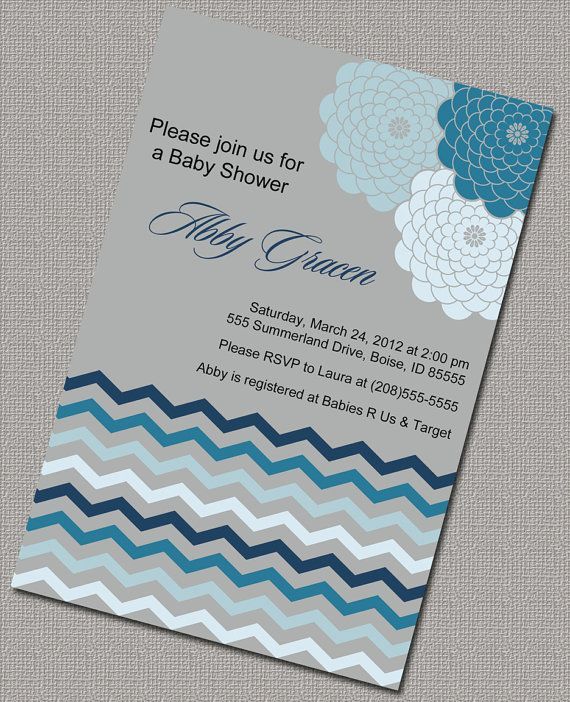 @Ruby Quinn Boy Baby Shower Invitations Digital Blue and by alittletreasure, $15