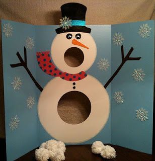Snowman Game…I made this for my daycare children for a Christmas game.  I spen