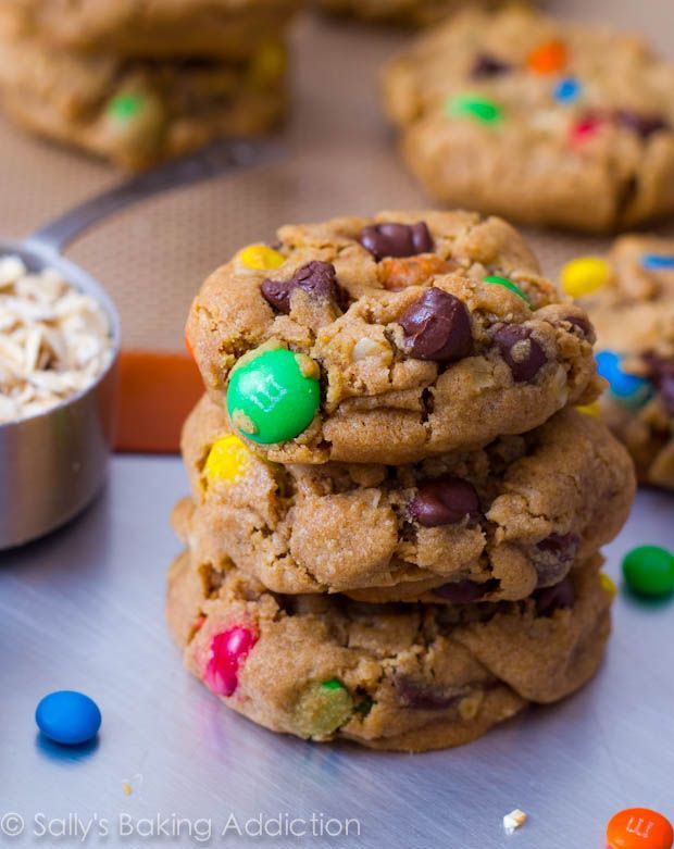 Soft-Baked Peanut Butter Monster Cookies