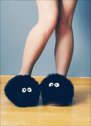 Soot Sprites Slippers!  Want!