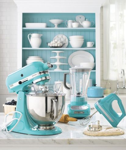 Teal Kitchen Aid!  I've never seen them in stores like the pink ones – these
