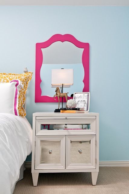 To store away accouterments in this teenage bedroom, interior designer @Bonnie A