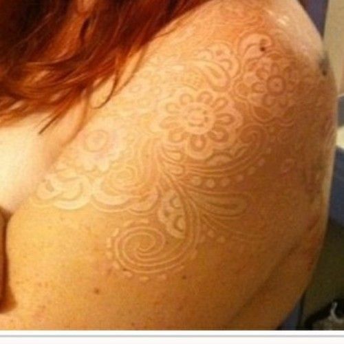 White lace tattoo
