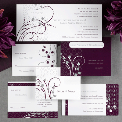 Winter wedding – purple & gray