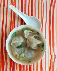 Wonton soup! This might be a fun recipe to try some weekend.