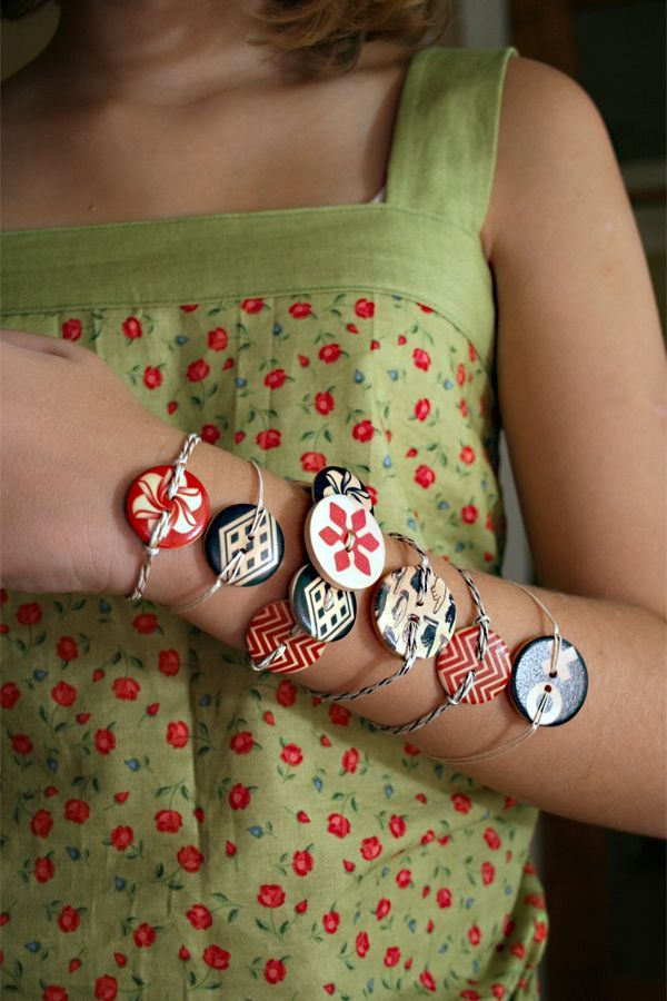 Wooden Button Bracelets | Cosmo Cricket