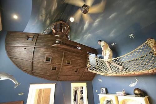 Wow…a pirate themed bedroom!