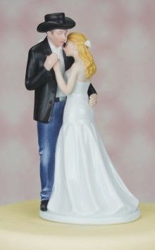 // Traditional Country and Western Wedding Cake Toppers
