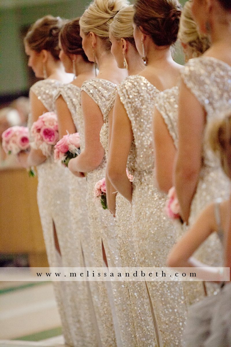 beautiful, gorgeous bridesmaids sequin dresses!!