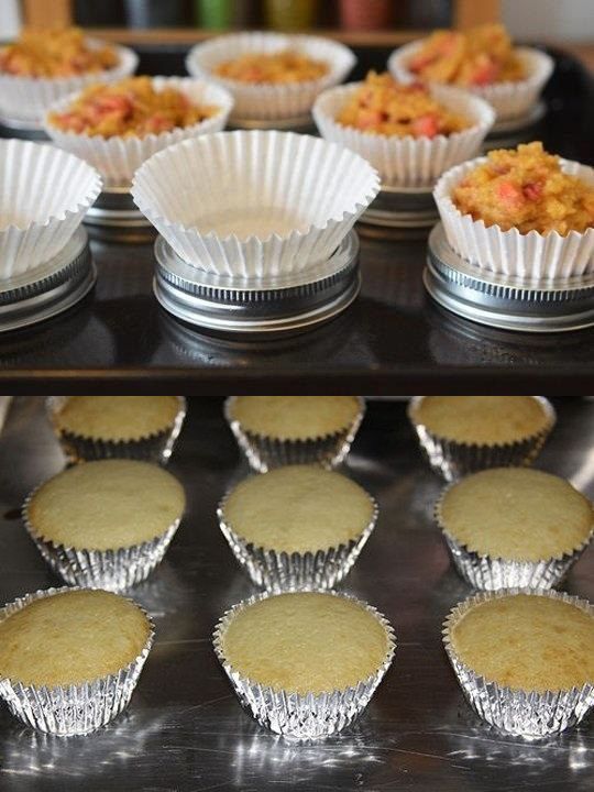 Bake cupcakes without a muffin tin by using aluminum liners or placing the cupcakes in Mason jar lids. -   Baking Life-Hacks Everybody Needs To Know