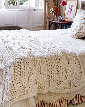 chunky knitted throw
