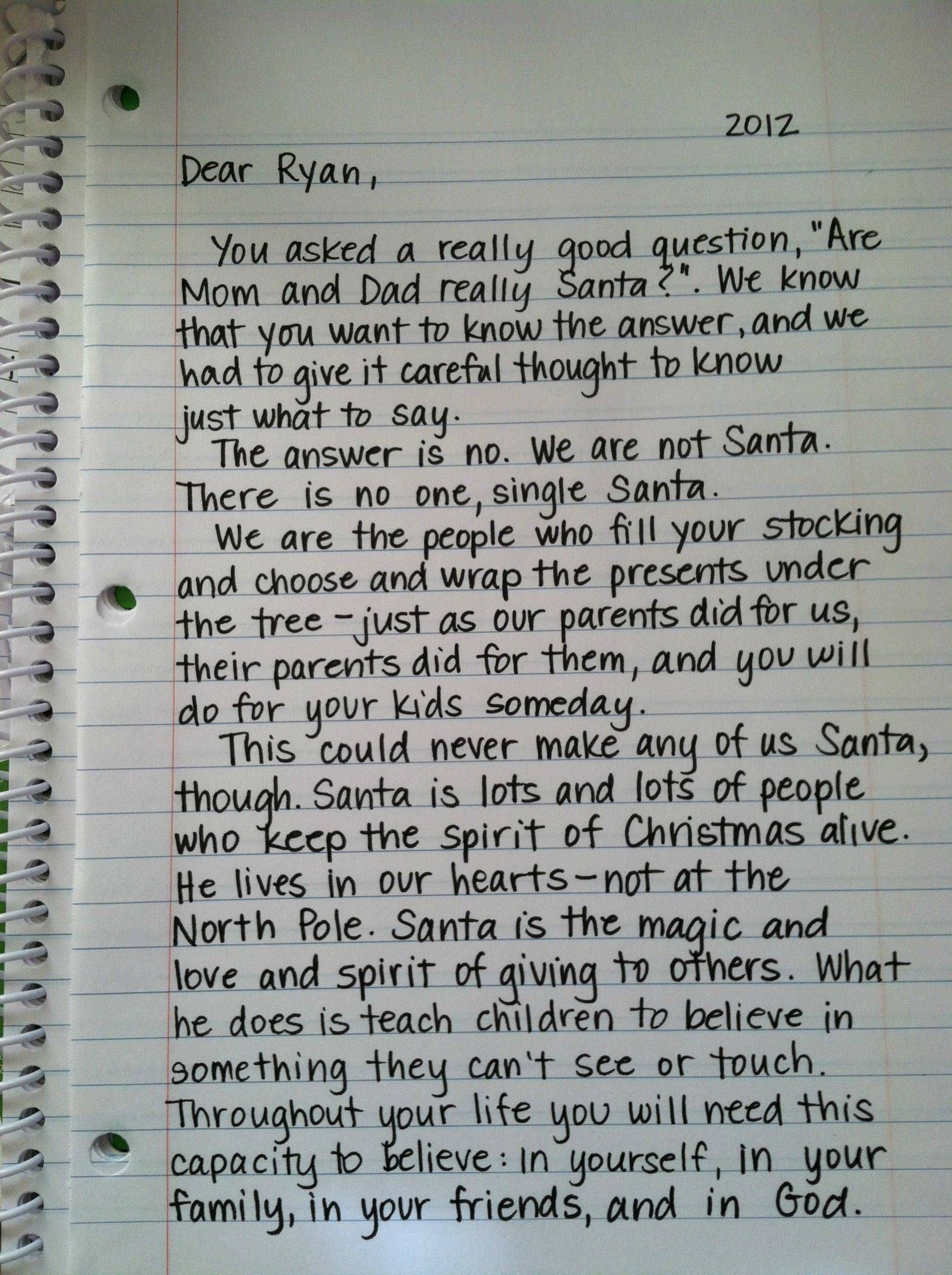 explaining santa, one day :)