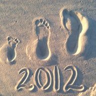 family beach footprints with the year.  great way to remember a vacation.