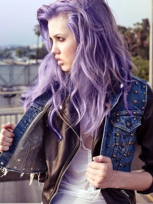 lilac hair.