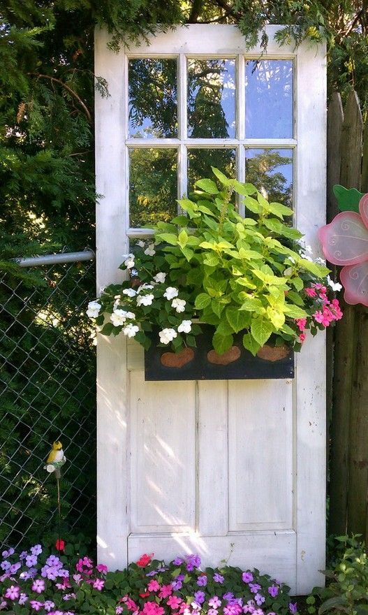 old door, flower box   The Little Corner
