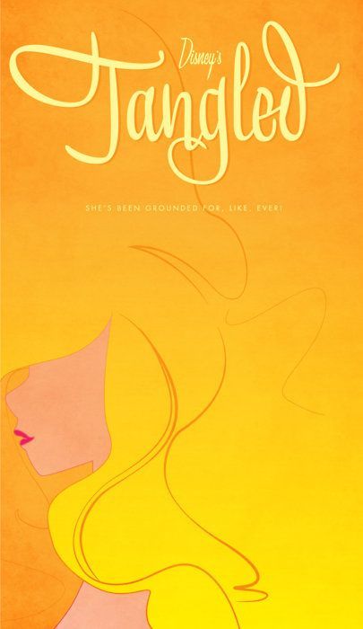 tangled minimalist movie poster