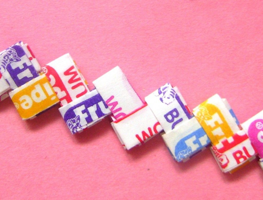 what we did with those fruit striped gum wrappers