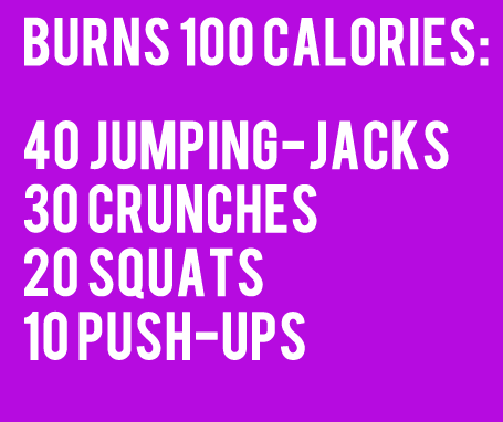 100 calorie burn-