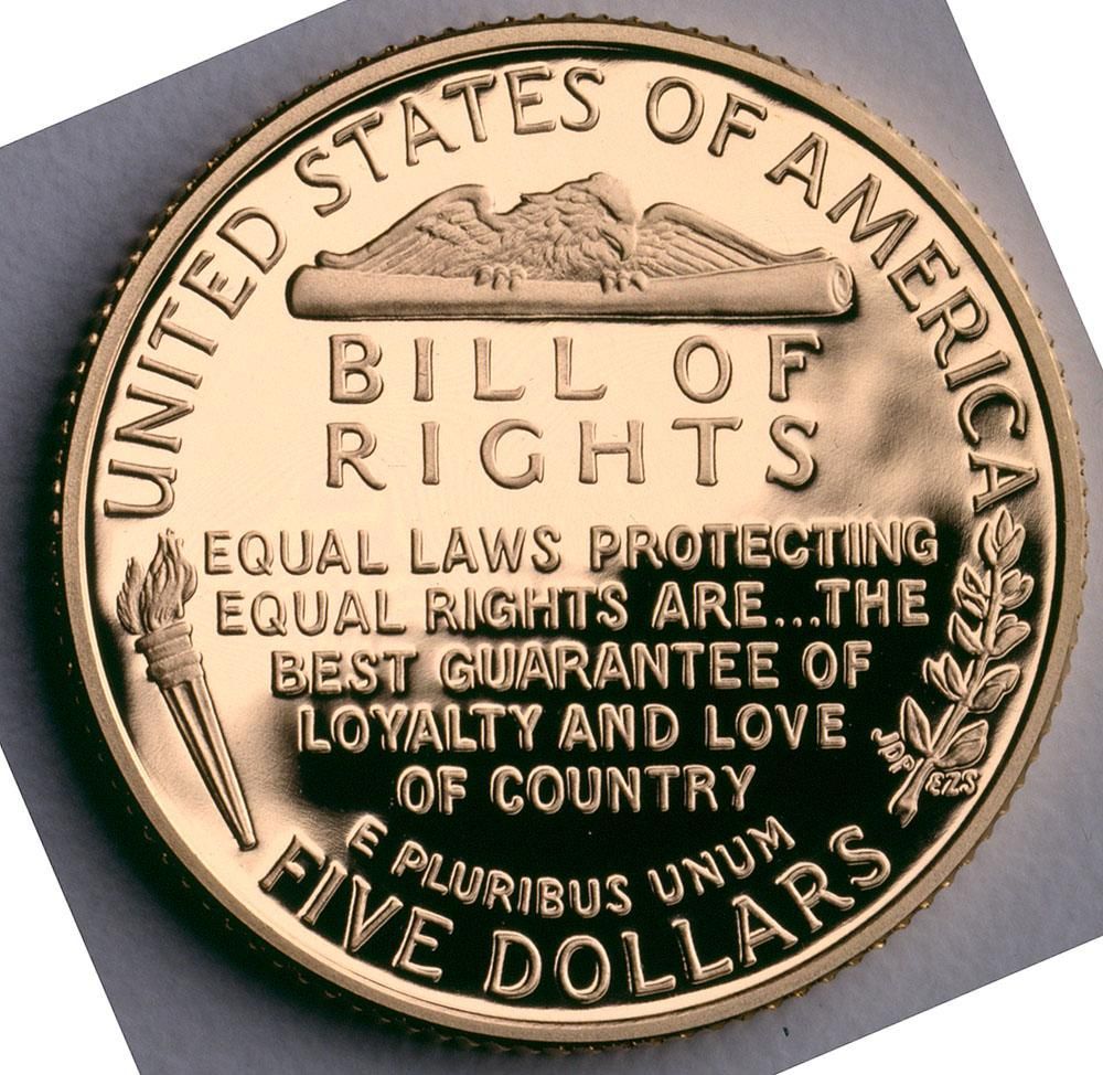1993 Bill of Rights Commemorative Coin – to commemorate the 200th anniversary of
