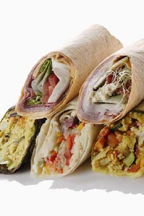 20 ideas for wraps. I'd much rather take a wrap for lunch than a sandwich.