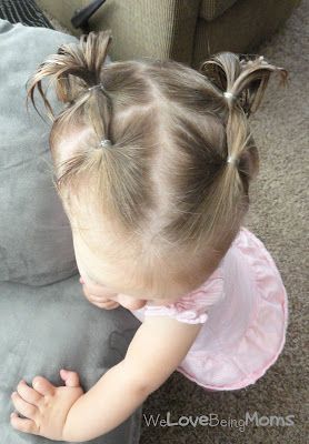 30 Toddler Hairstyles-great for older girls with fly away hair.