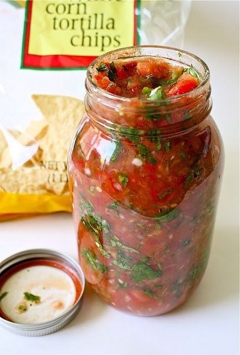 A pinner says: Stopped buying the jar stuff once I tasted this homemade salsa. S