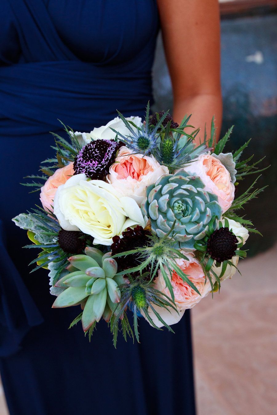 A sweet succulent #wedding #bouquet