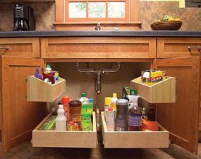 Brilliant under-sink pull-out drawers!