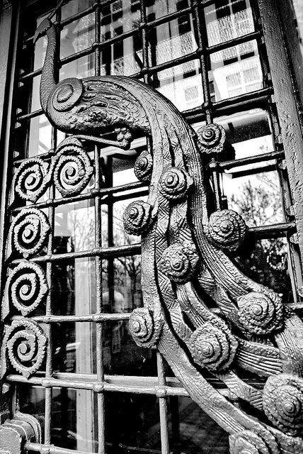Budapest, Art Nouveau peacock door