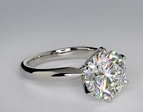 Classic Six Prong Engagement Ring in Platinum #BlueNile