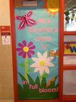 Classroom door decorating idea for spring