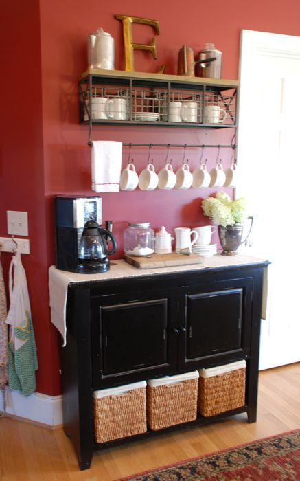 Coffee bar. Keeps your counter and cupboard space clear for other stuff – Adorab