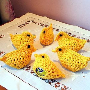 Crocheted egg holders