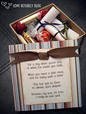 DIY Bad Day Box – this is so adorable!  "For a day when you're sad, or