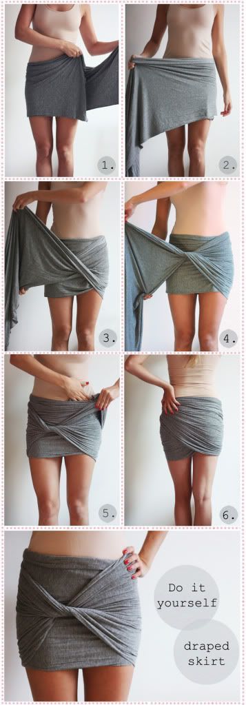 DIY draped skirt