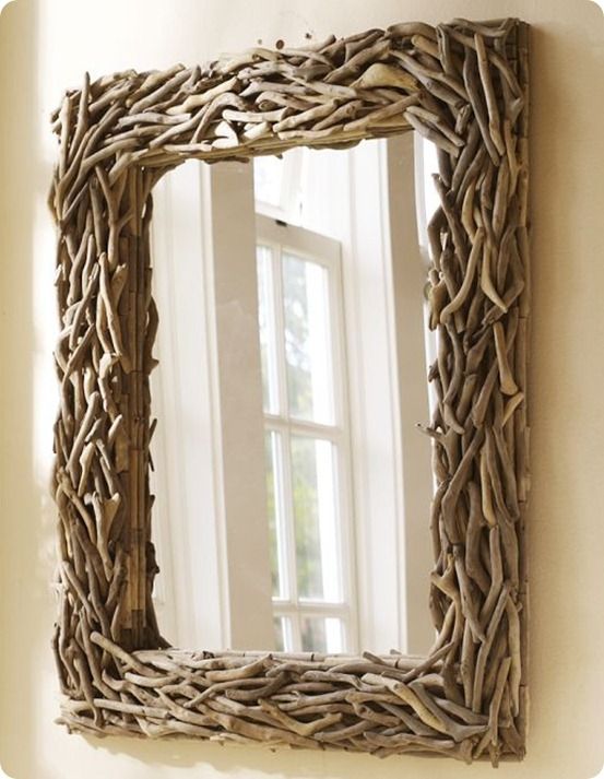 DIY: driftwood mirror