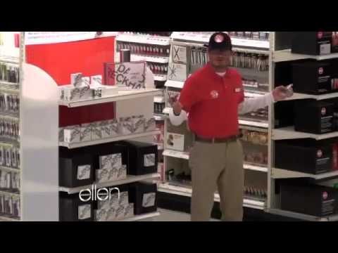 David Beckham Goes Undercover as a Target worker on the Ellen Show..I haven'