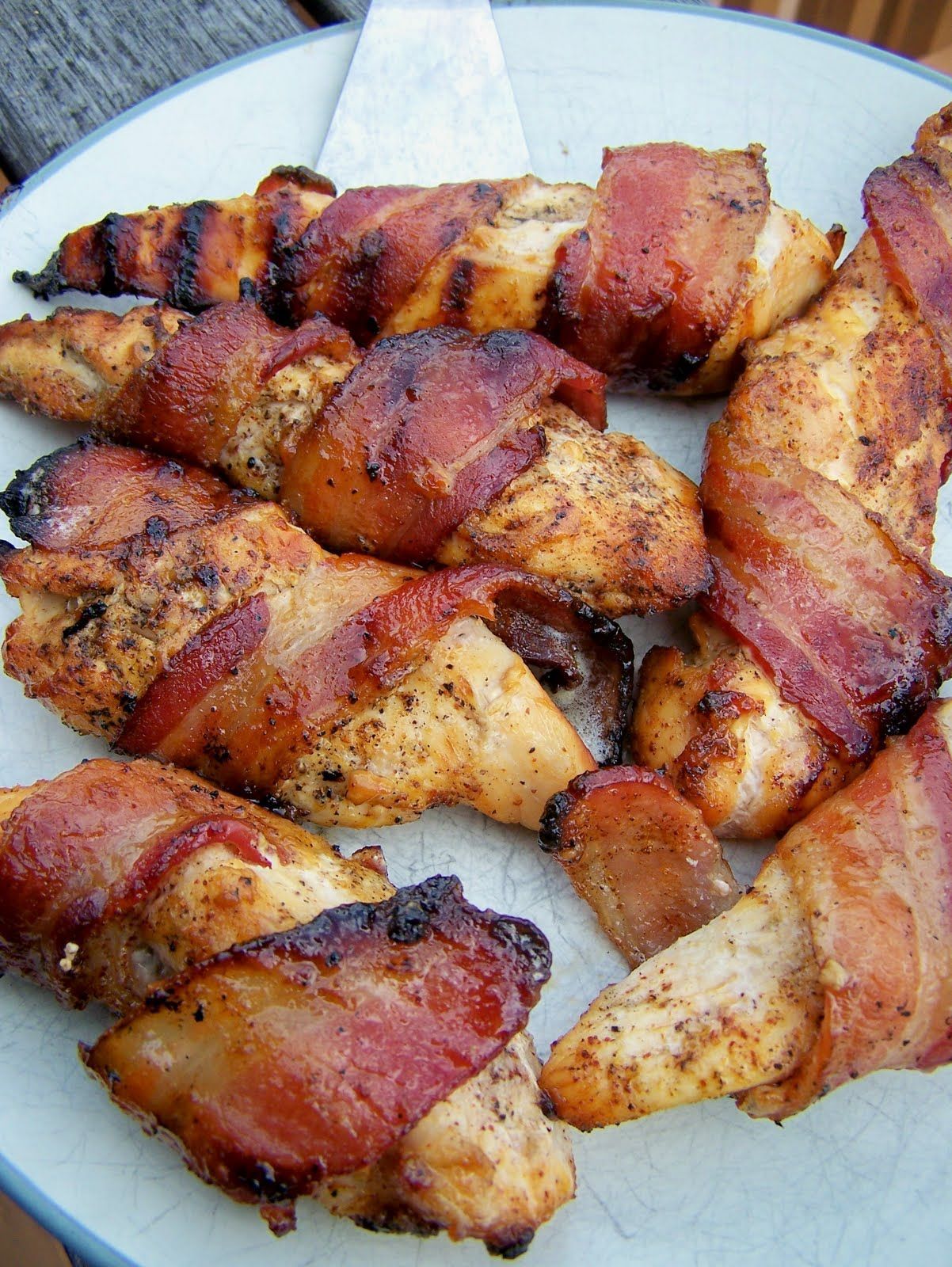 Diary of a Recipe Addict: Sweet & Spicy Bacon Chicken (Turkey Bacon, of cour