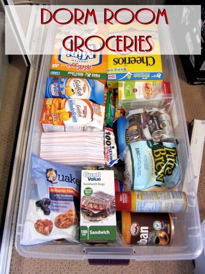 EVERY COLLEGE KID should PIN this!!!! "Dorm Room Groceries" I'll n