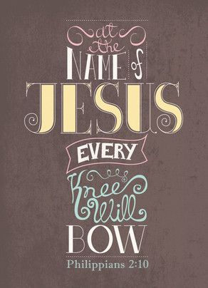 Every Knee Bow Religious Easter Card
