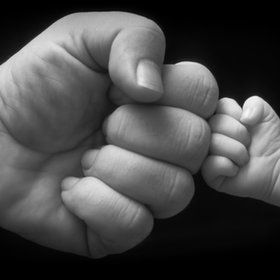 Fist bump, Father & Son  Wish I had thought of this.  So cute.
