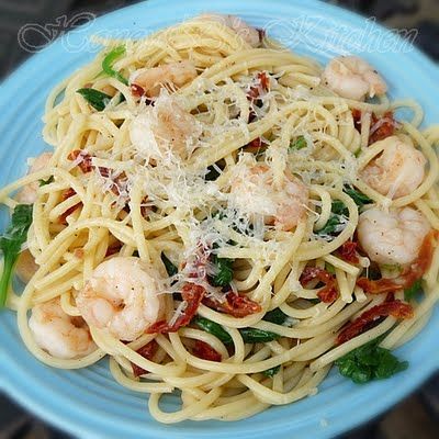 Garlic Shrimp with Spinach and Vermicelli – Weight Watchers Recipe