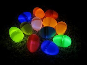 Glow sticks in Easter eggs for an in-the-dark hunt!  Also on site – flashlight e