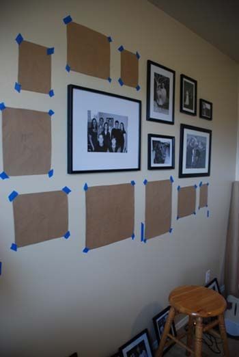 Great step by step on doing a photo gallery wall