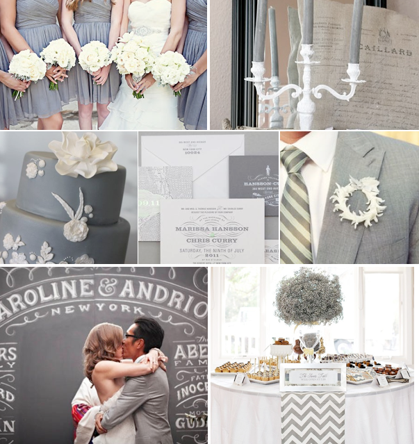 Grey Wedding Inspiration – Grey Bridesmaid Dress, Grey Wedding Cake, Grey Weddin