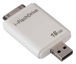 Hama i-FlashDrive: allows you to side load music/pictures to your Apple iPhone/i