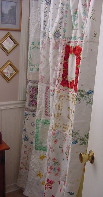 Handkerchief shower curtain