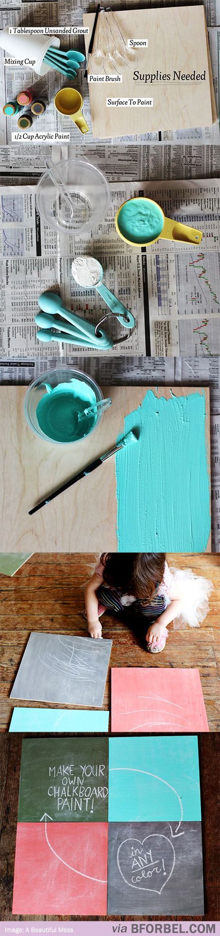 How to: Make Chalkboard Paint in ANY COLOR